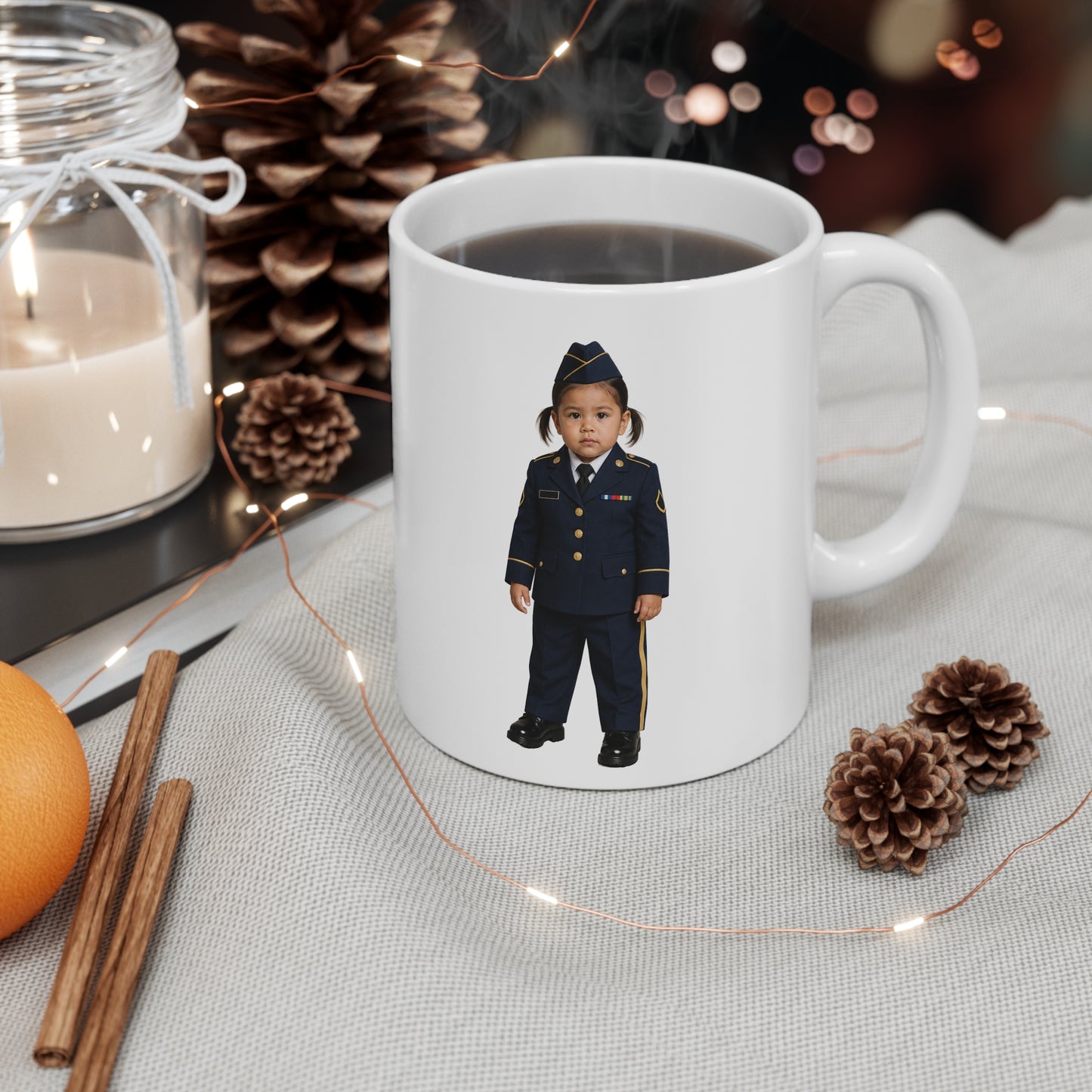 Formation Coffee Mug - Army Modern Dress Uniform Native American Female
