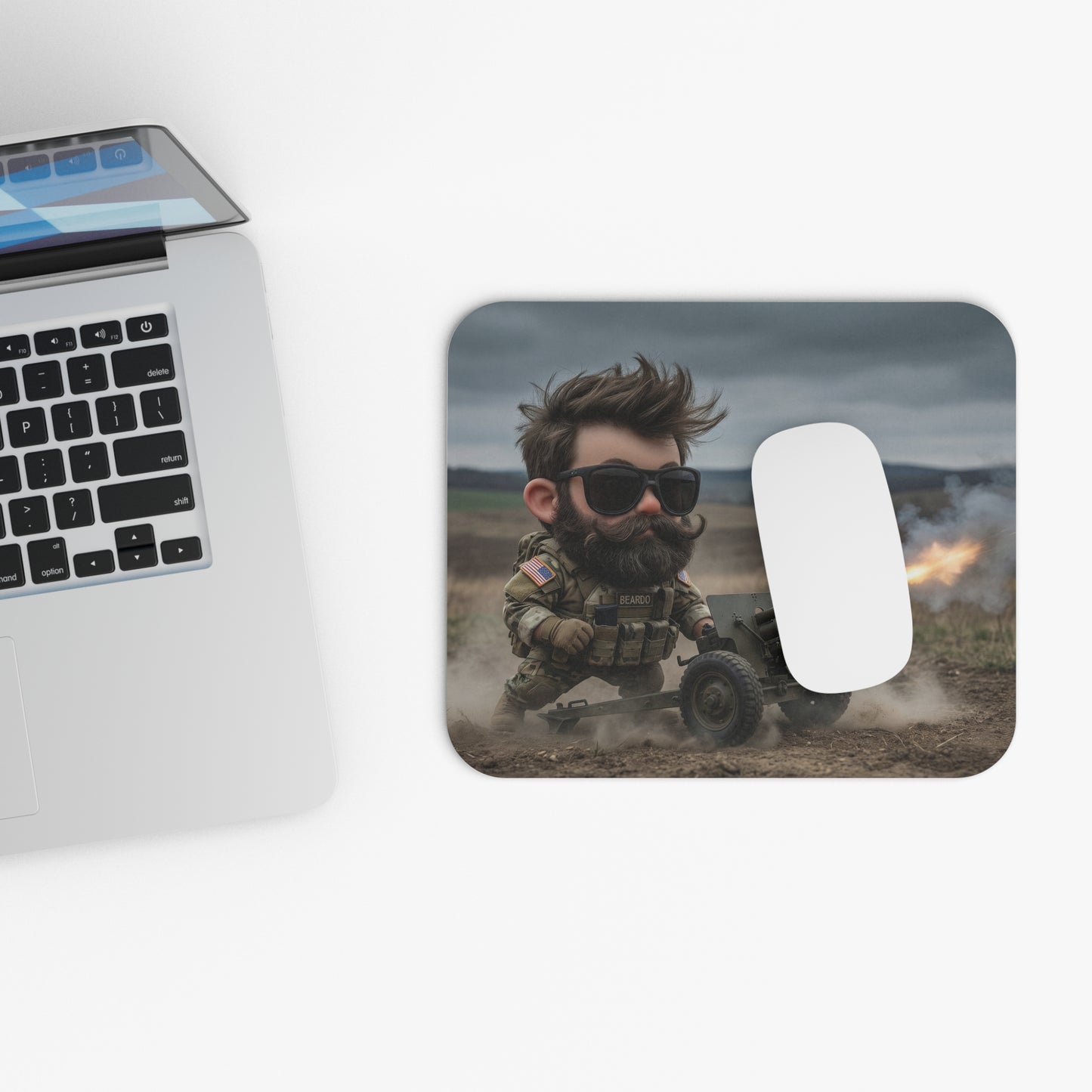 Artillery Unit Mouse Pad: Fire Direction Desk Center - Beardo