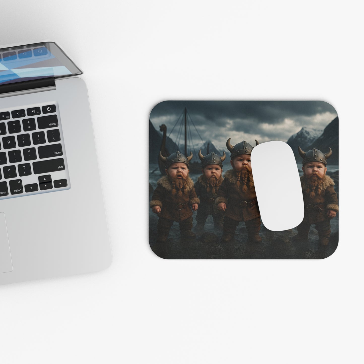 Click and Conquer Bearded Nordic Pagan Mouse Pad