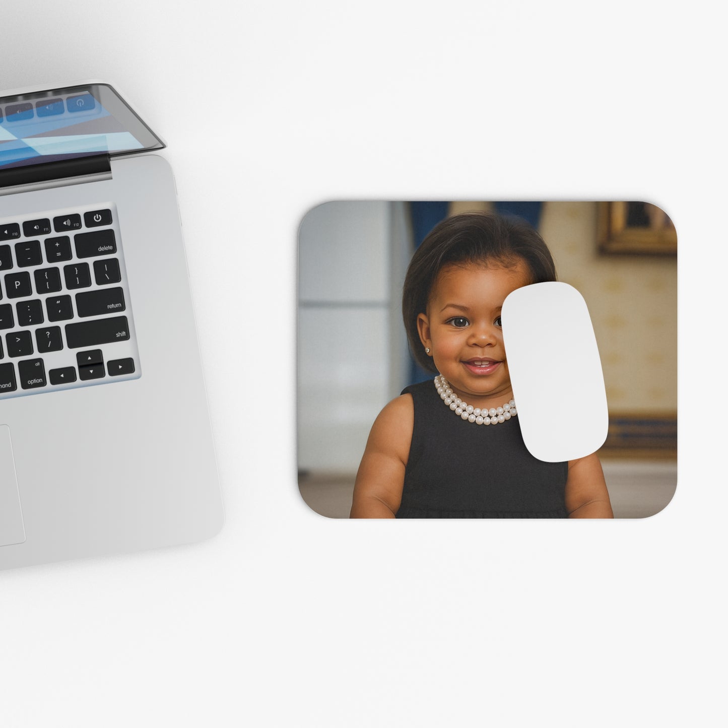 Cursor, Courtesy, Courage Mouse Pad - Michelle Obama