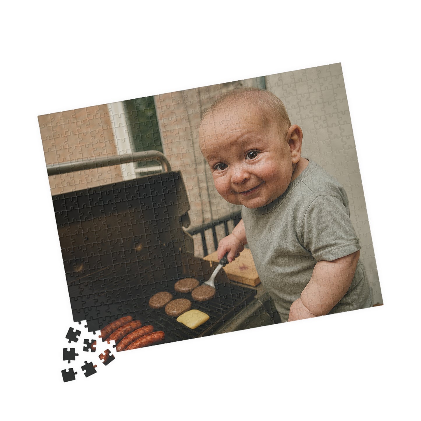 "Baby Chuck’s Cheeseburger Chaos" - Puzzle (520 Pieces)
