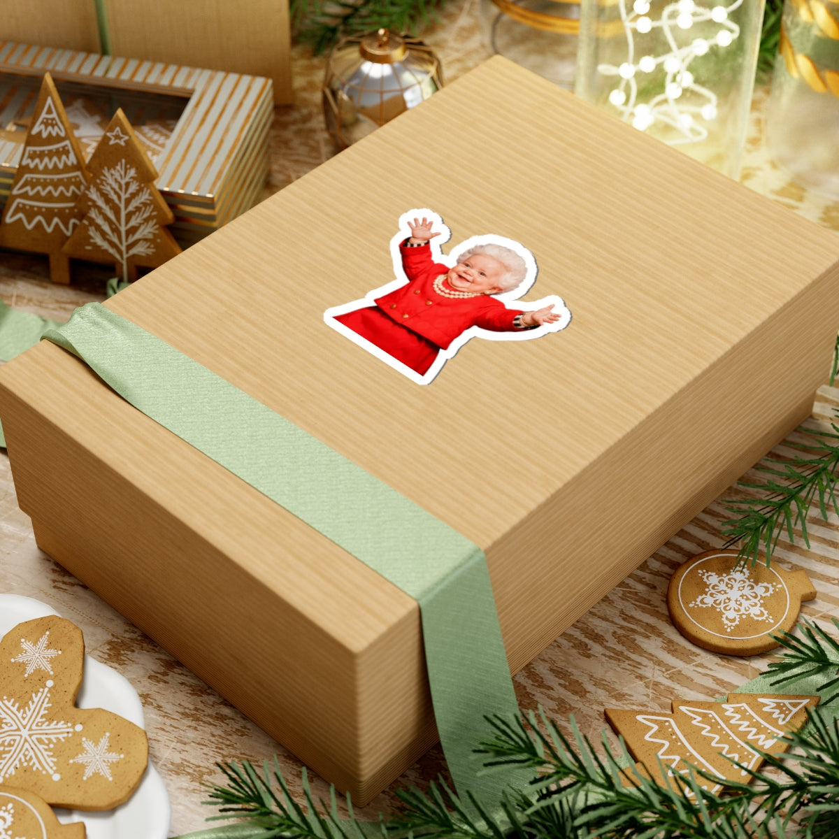 Read My Lips—It’s Adorable Sticker - Barbara Bush