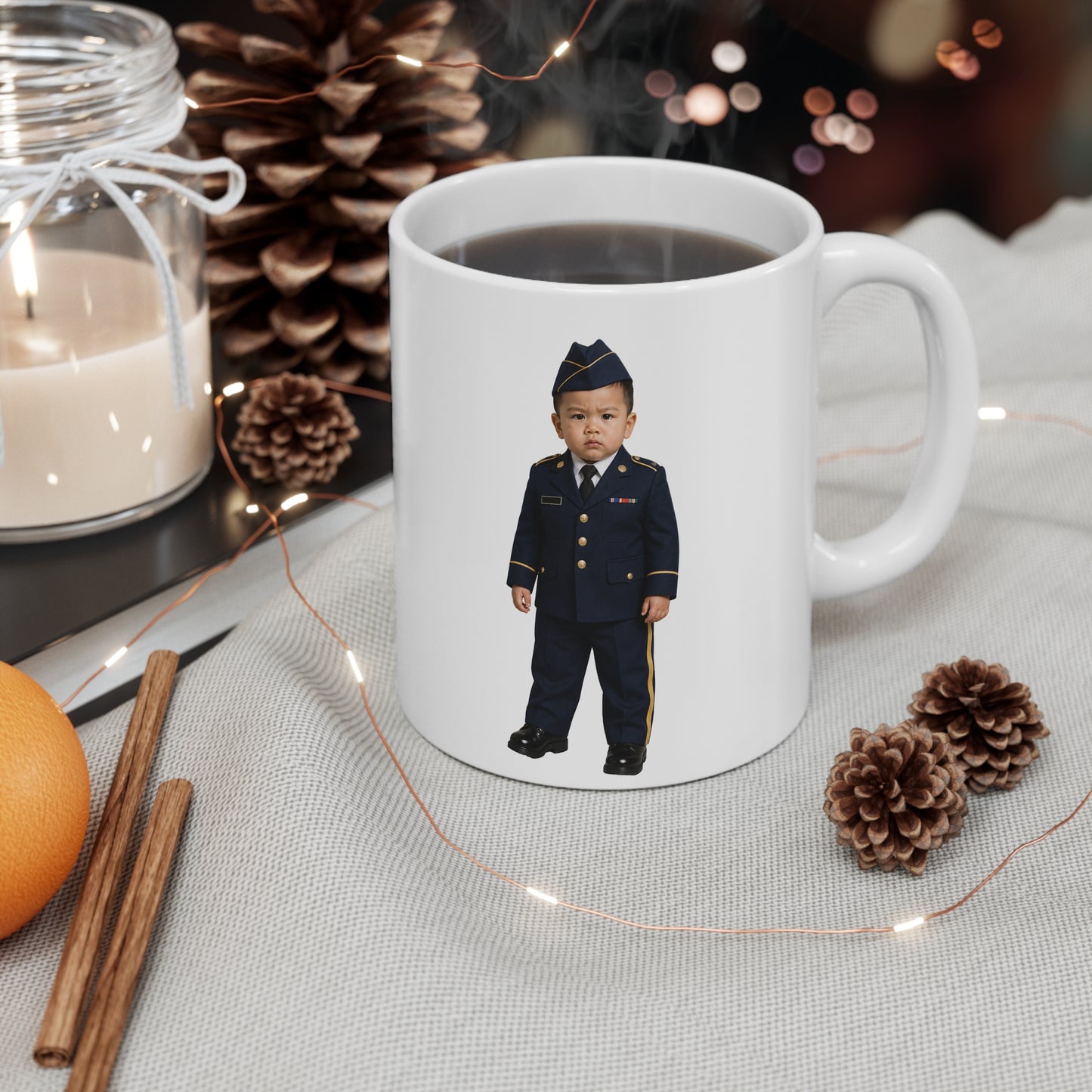 Reveille Roast Mug - Army Modern Dress Uniform Asian Male