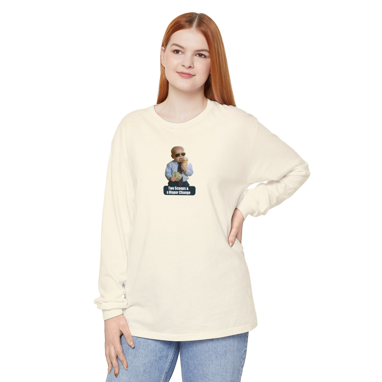 Two Scoops & a Diaper Change Long Sleeve Shirt - Joe Biden