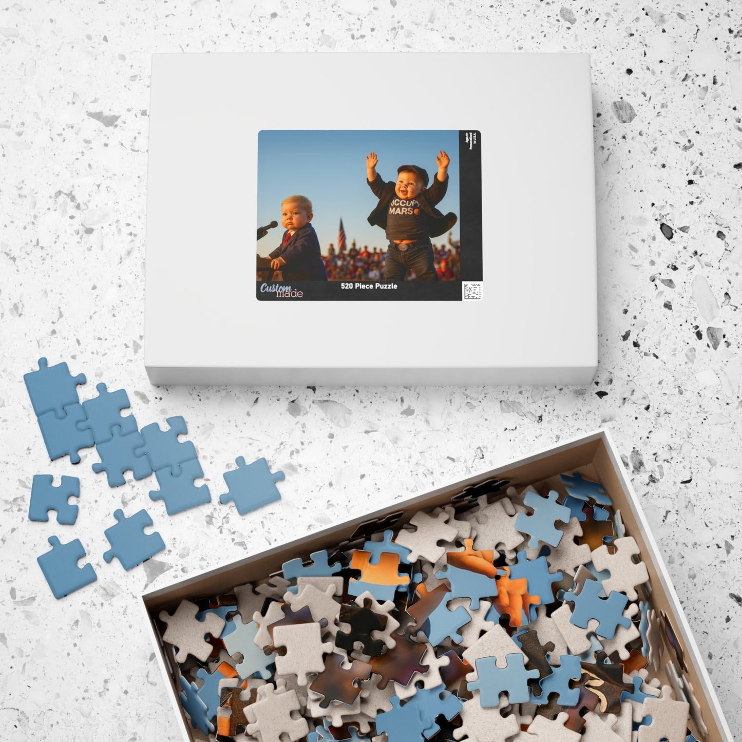 Victory Jump Puzzle (520 Pieces) - Donald J. Trump + Elon Musk