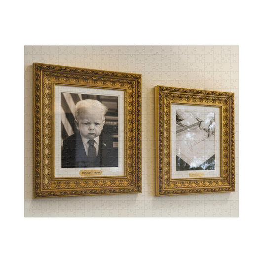 Golden Frame Walk Puzzle (520 Pieces) - Donald Trump + Joe Biden