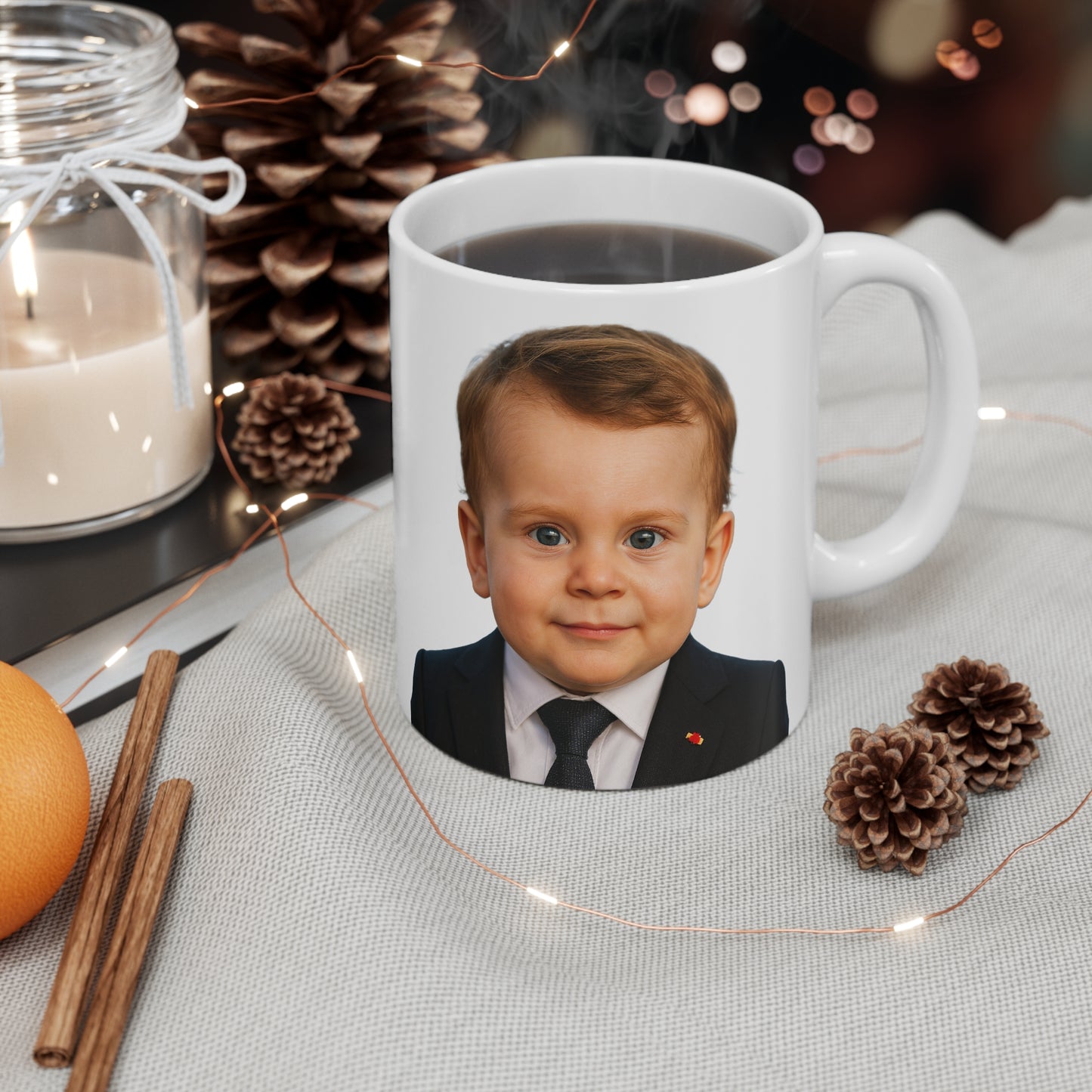 Jupiter Juice: En Même Temps Edition Mug - Emmanuel Macron