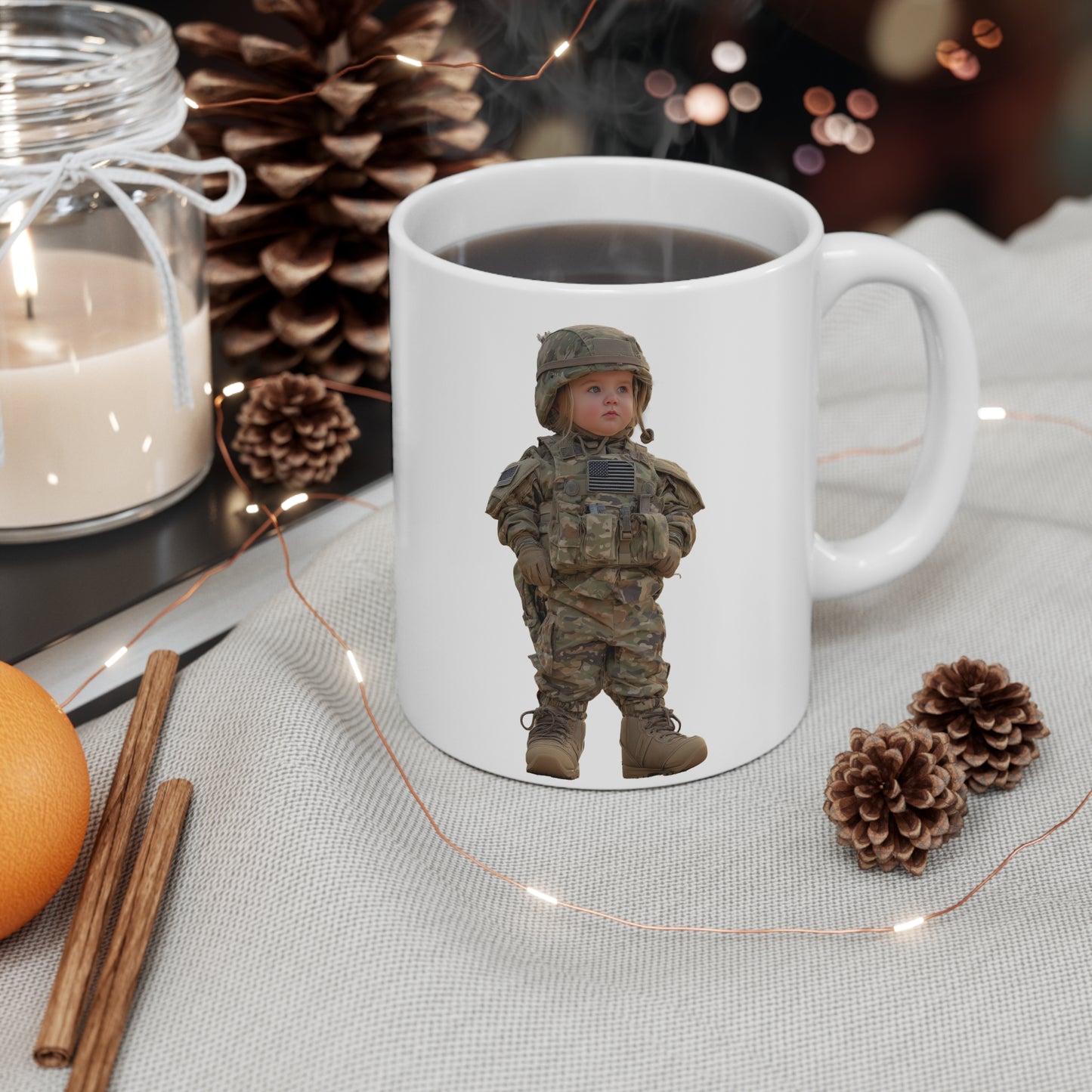 “Boots on the Ground, Bottle on the Belt” 11oz Mug