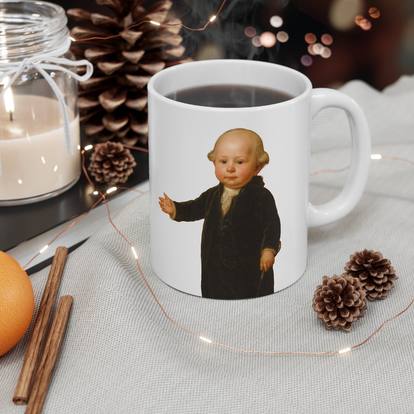 First in Caffeine, First in Peace Mug- George Washington