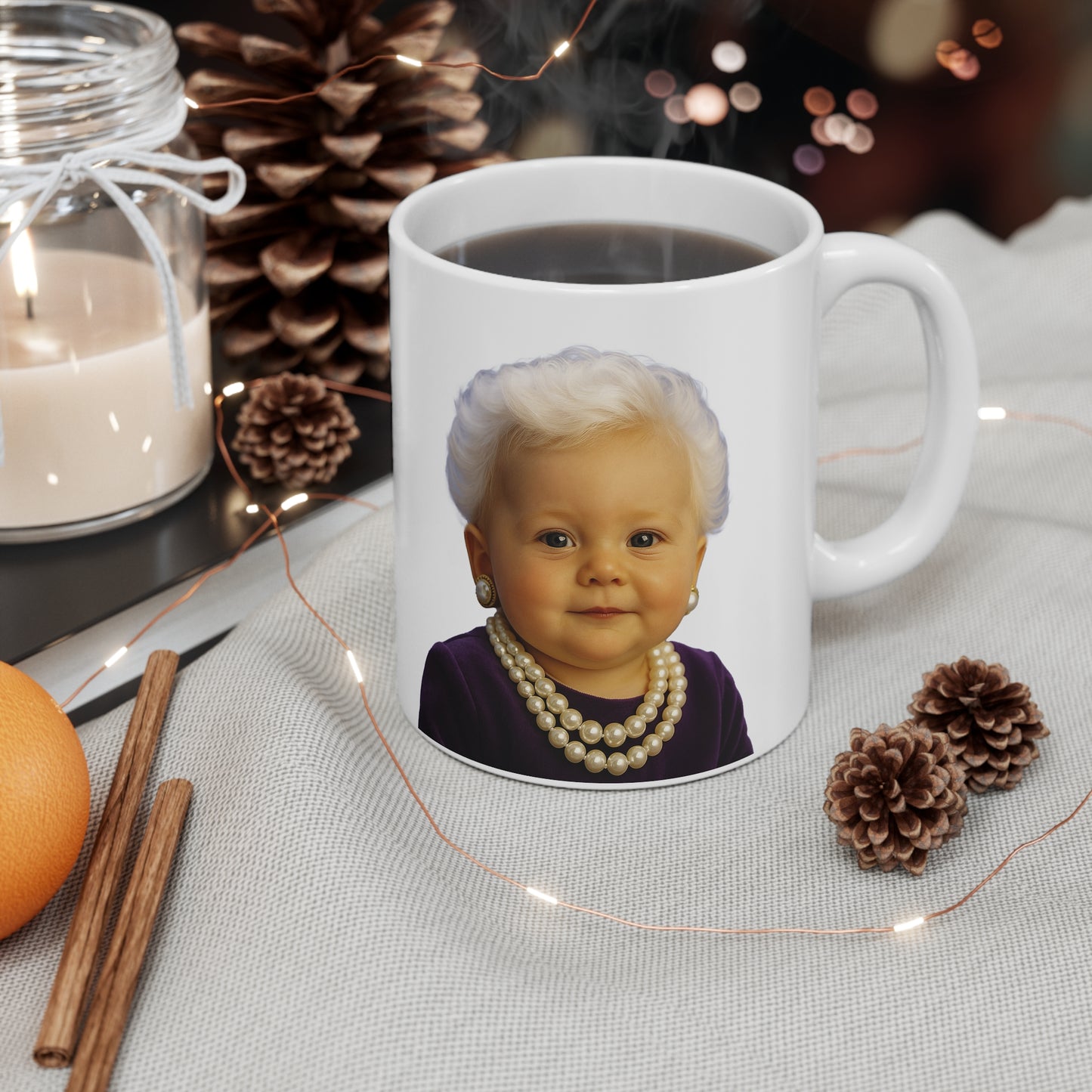 The Matriarch in Miniature – Baby Barbara Bush Mug