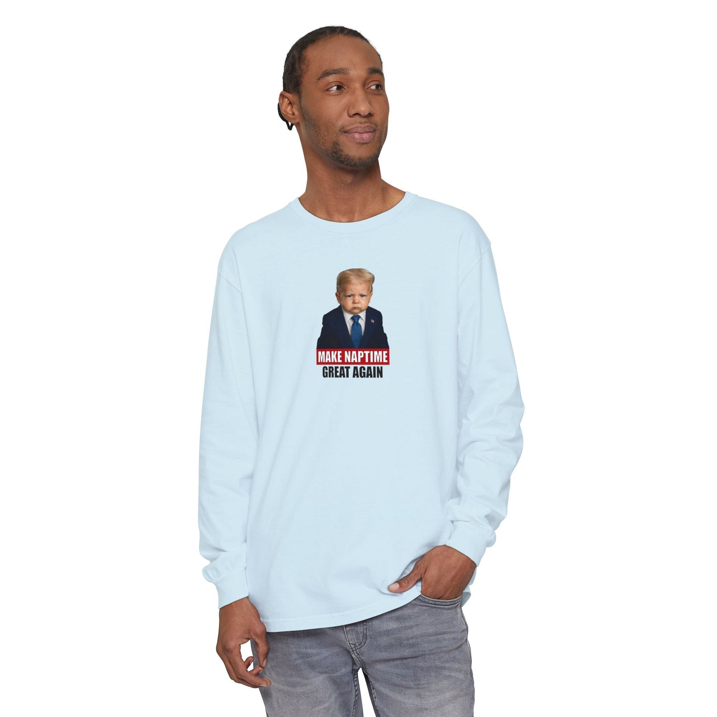 Make Naptime Great Again Long Sleeve Shirt - Donald Trump