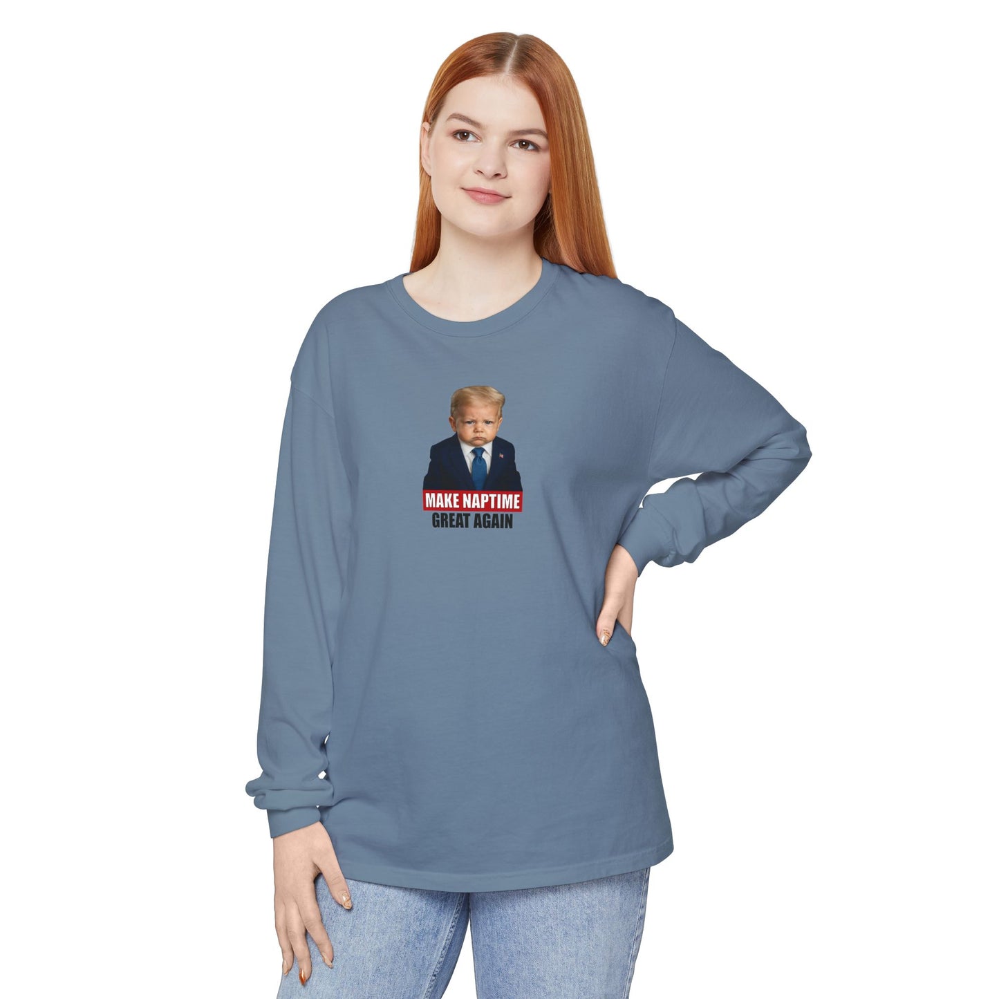 Make Naptime Great Again Long Sleeve Shirt - Donald Trump