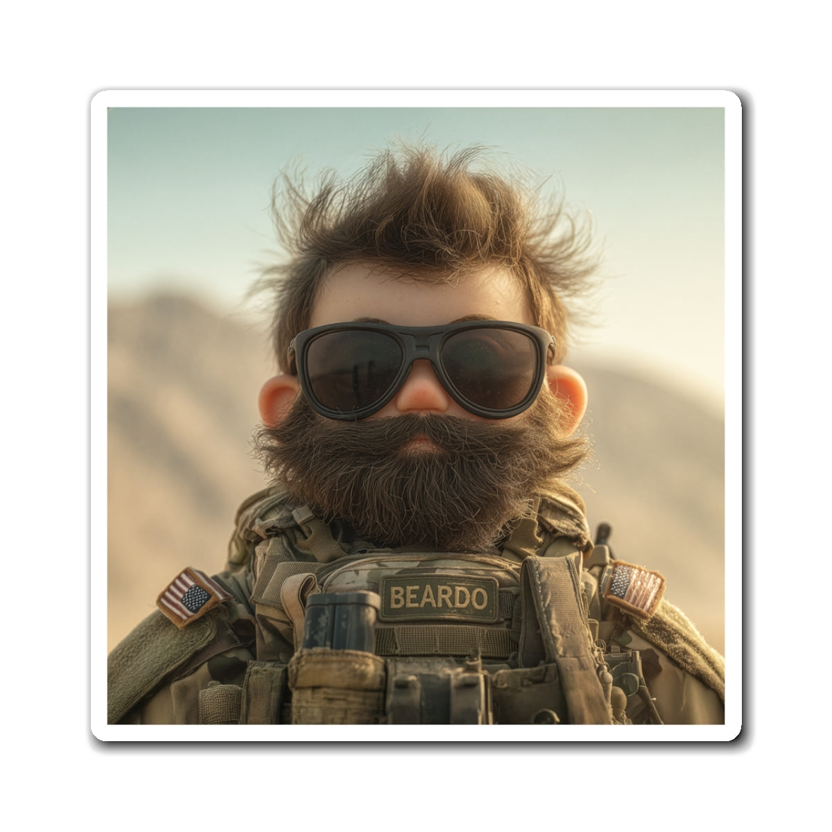 Fridge Recon: Beardo on Watch Magnet - Beardo