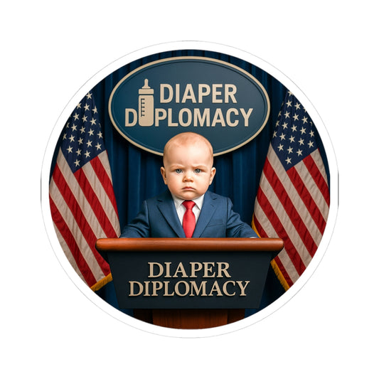 Diaper Diplomacy — Podium Baby Sticker