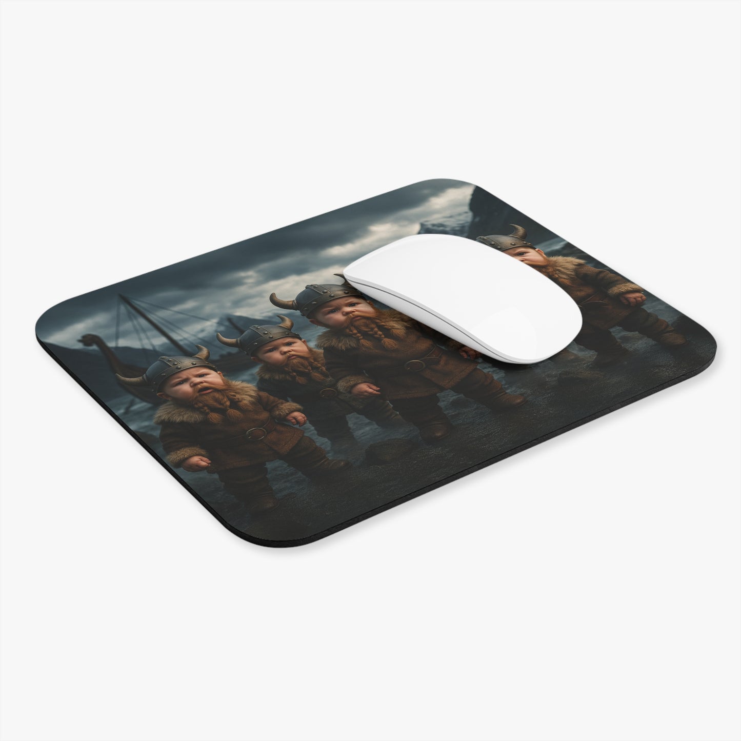 Click and Conquer Bearded Nordic Pagan Mouse Pad