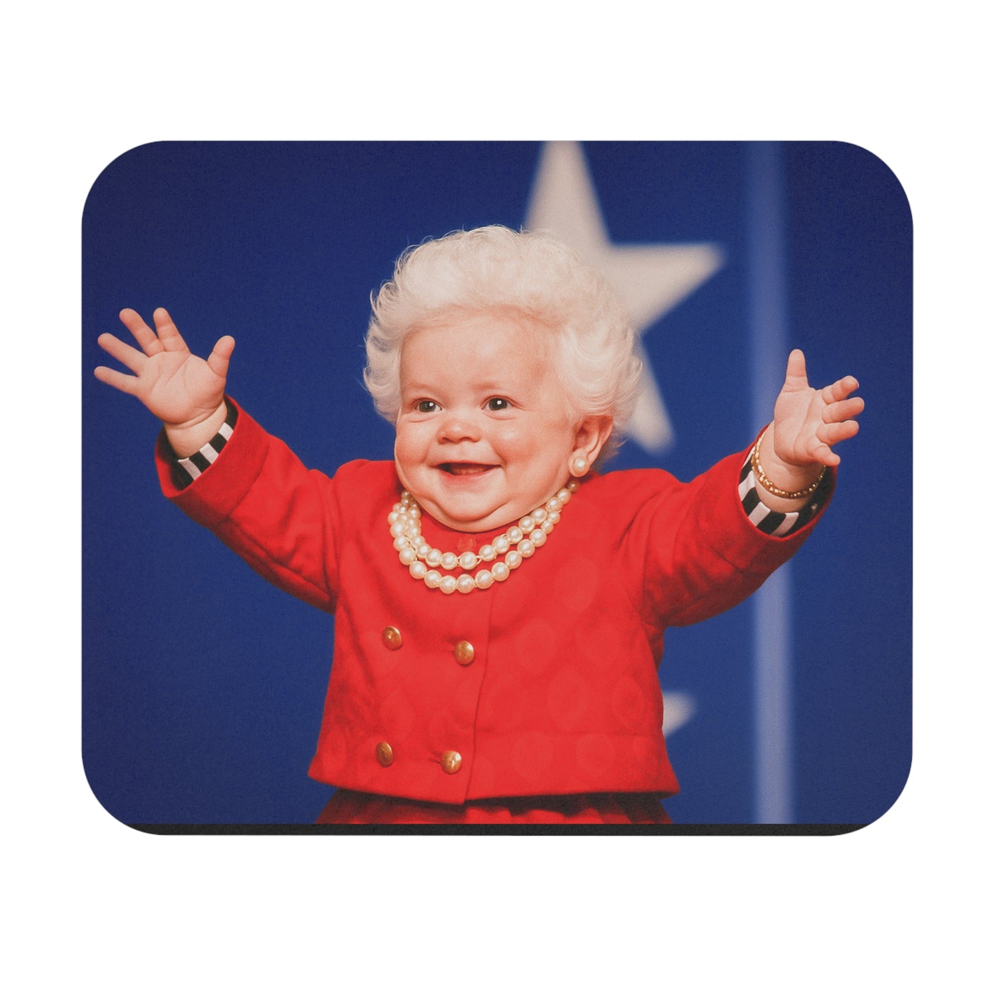 Click Kindly Mouse Pad - Barbara Bush