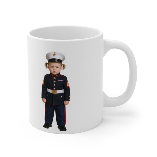 Formation Coffee Mug - Marine Corps Modern Dress Uniform White Female