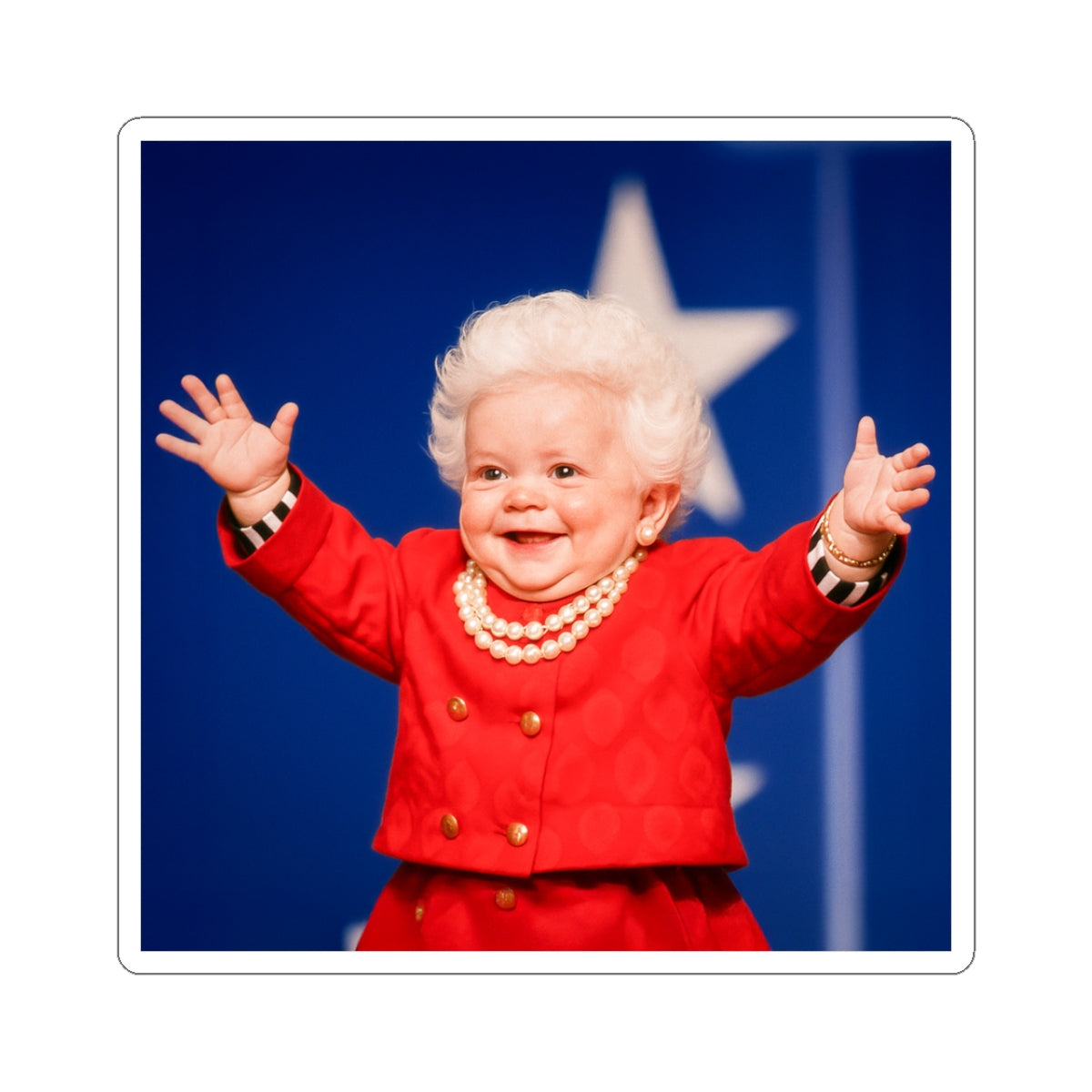 Use Your Inside Voice Sticker - Barbara Bush