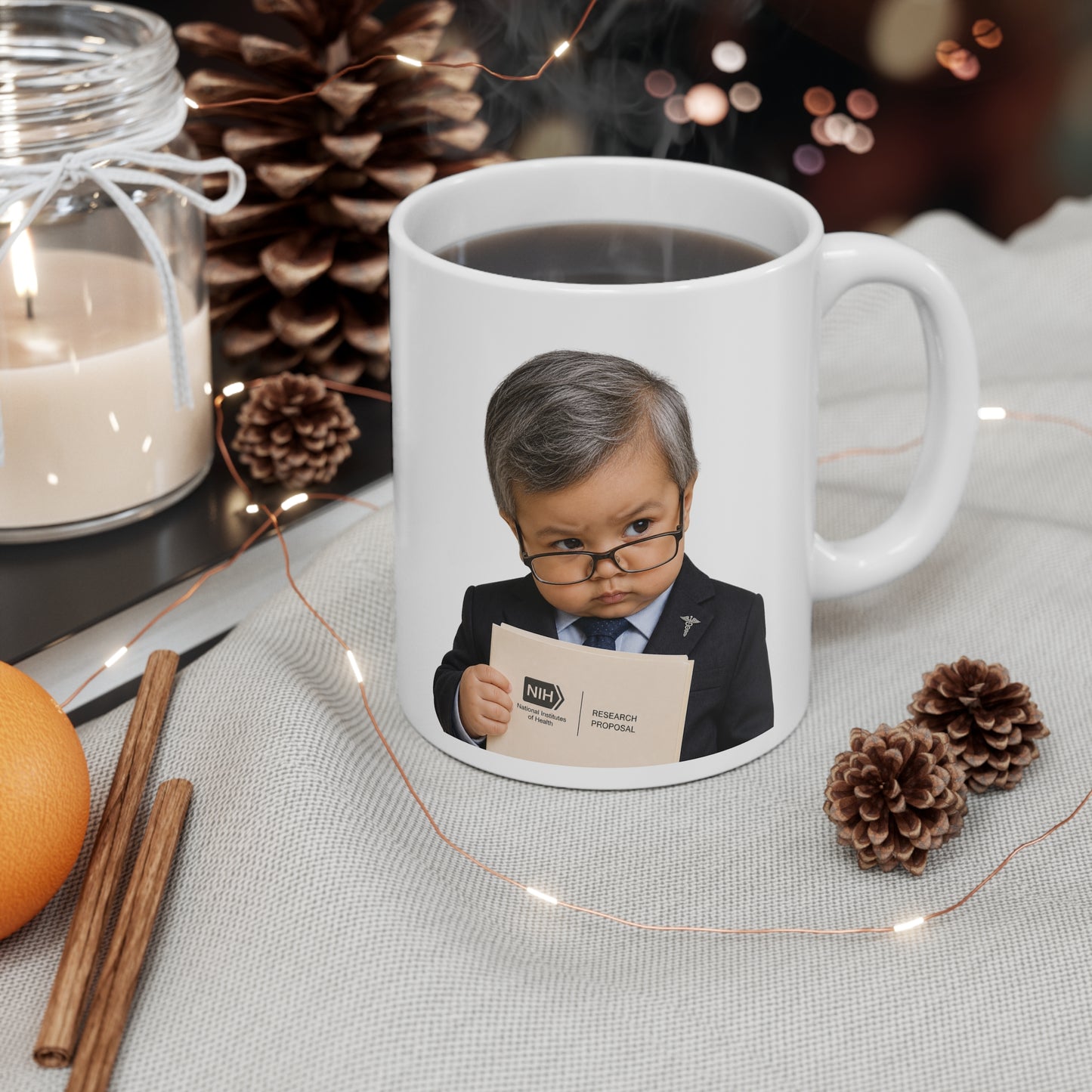 Peer Review Side-Eye Mug - Jay Bhattacharya