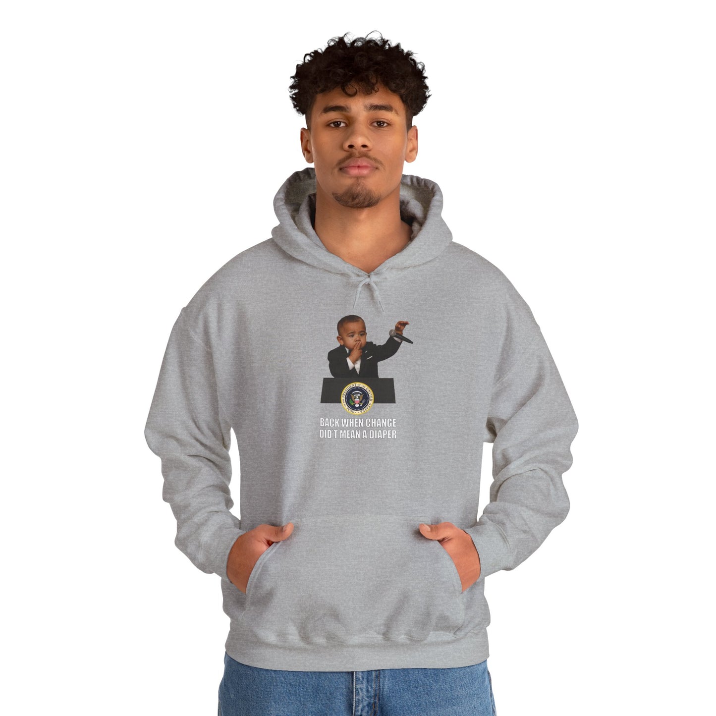 Back When Change Didn't Mean a Diaper Hoodie -  Barack Obama