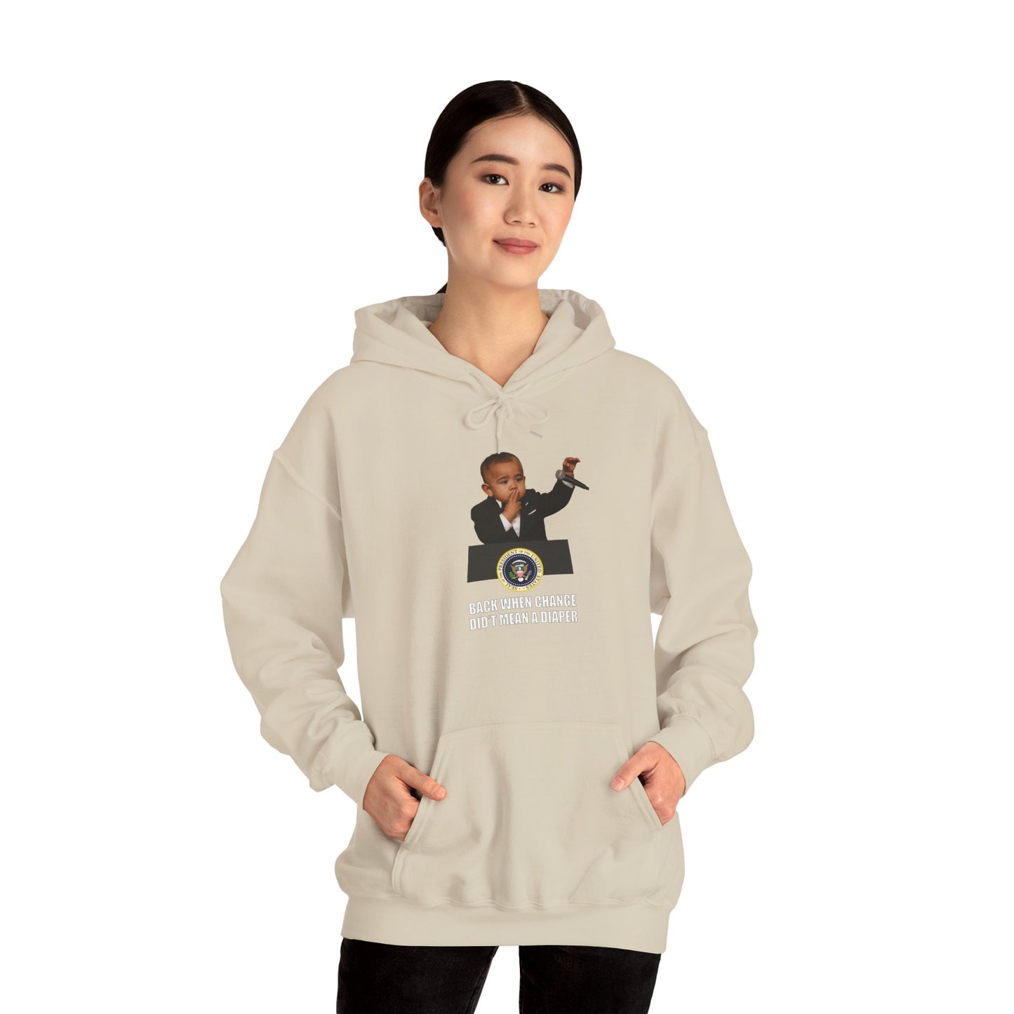 Back When Change Didn't Mean a Diaper Hoodie -  Barack Obama