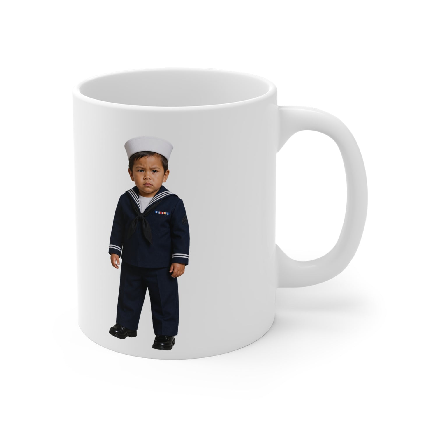 Inspection-Ready Mug - Navy Modern Dress Uniform Native American Male