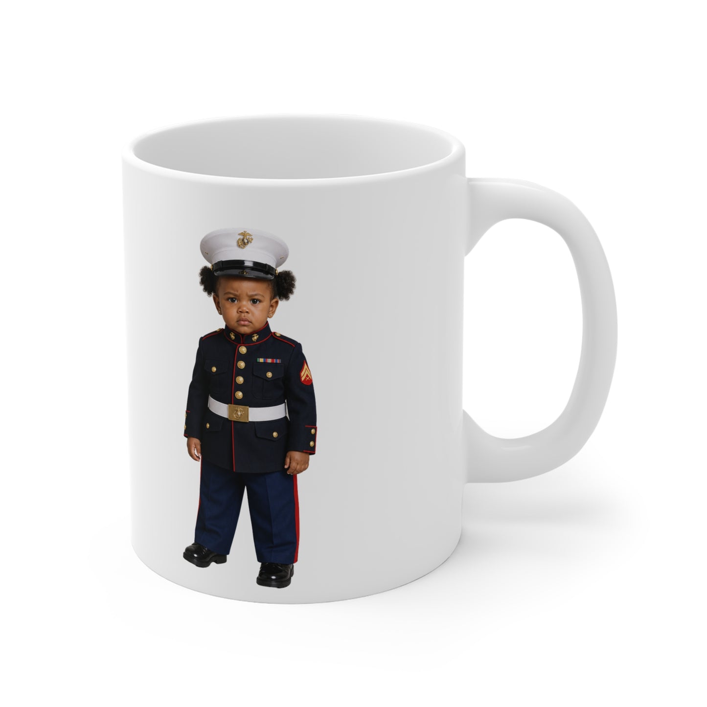 Tiny Command Mug - Marine Corps Modern Dress Uniform Black Female