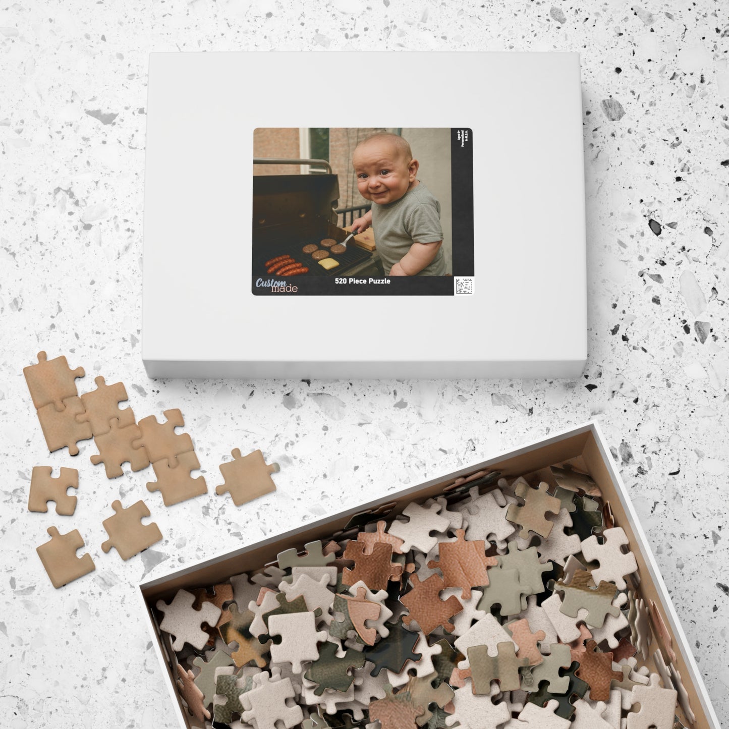 "Baby Chuck’s Cheeseburger Chaos" - Puzzle (520 Pieces)