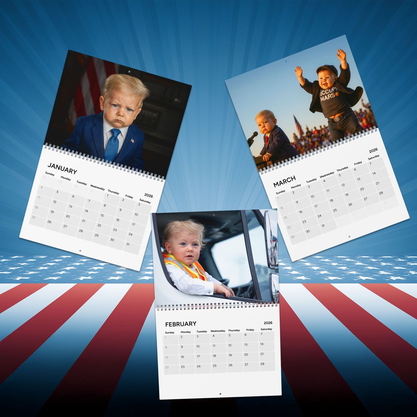 The YUGE Year: Diaper Diplomacy 45th/47th Edition Wall Calendar