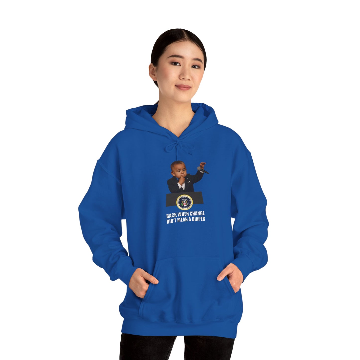 Back When Change Didn't Mean a Diaper Hoodie -  Barack Obama