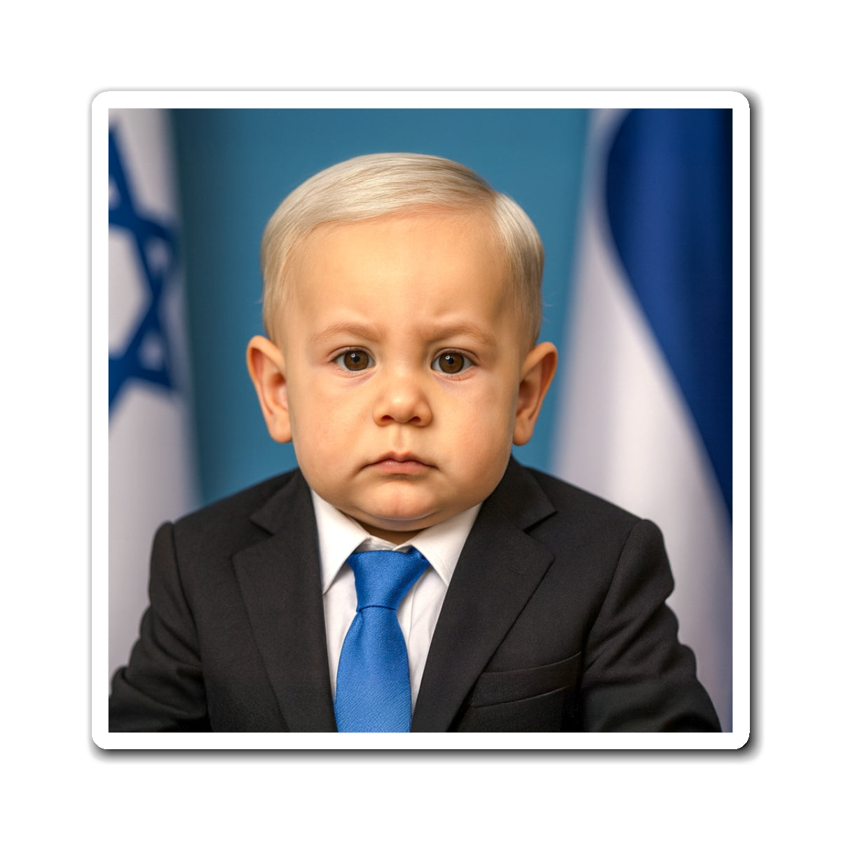 Bibi Holds the Line Magnet - Benjamin Netanyahu