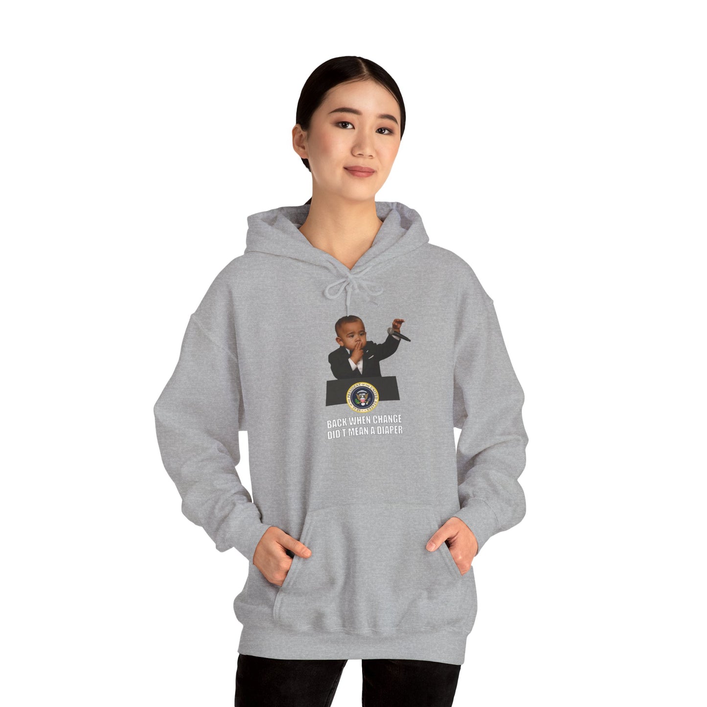 Back When Change Didn't Mean a Diaper Hoodie -  Barack Obama