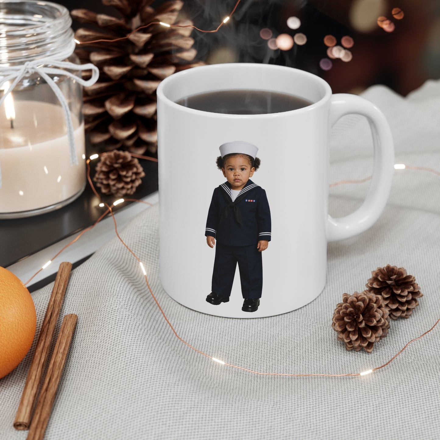 Watchstander Mug - Navy Modern Dress Uniform Multiracial Female