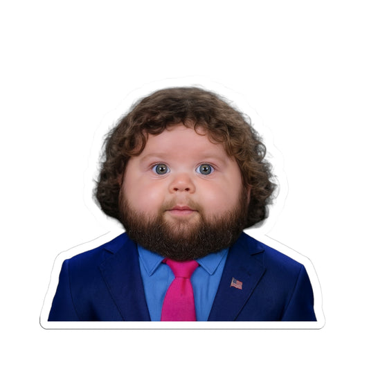 Unholy Mullet That Defies Physics Sticker - JD Vance