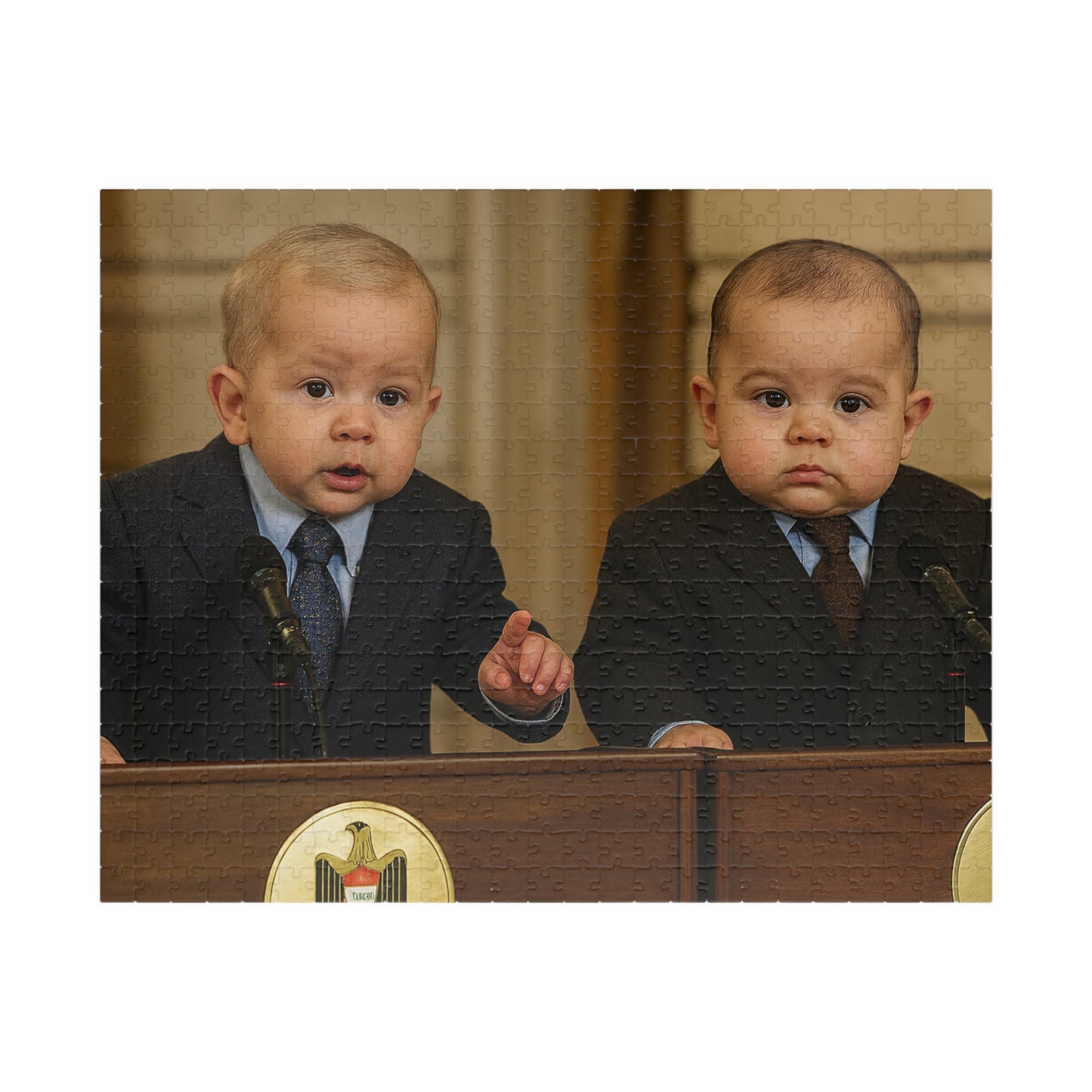 “The Shoe-Dodge Shuffle” - George W. Bush Puzzle (520 Pieces)