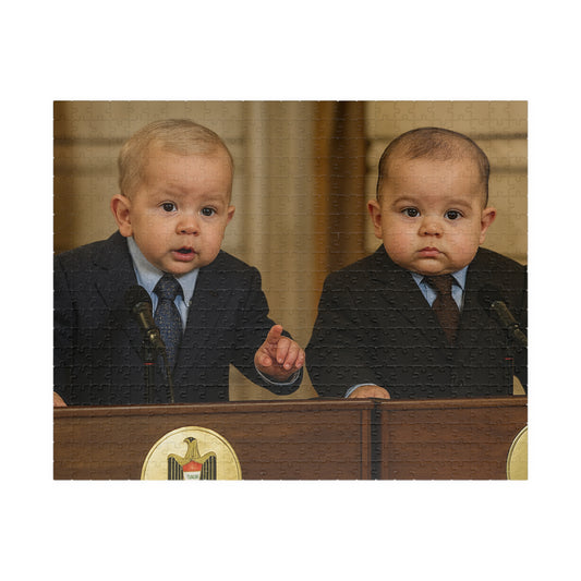 “The Shoe-Dodge Shuffle” - George W. Bush Puzzle (520 Pieces)