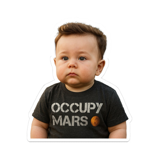 Micro-Colony: Occupy Whatever You Stick Sticker - Elon Musk