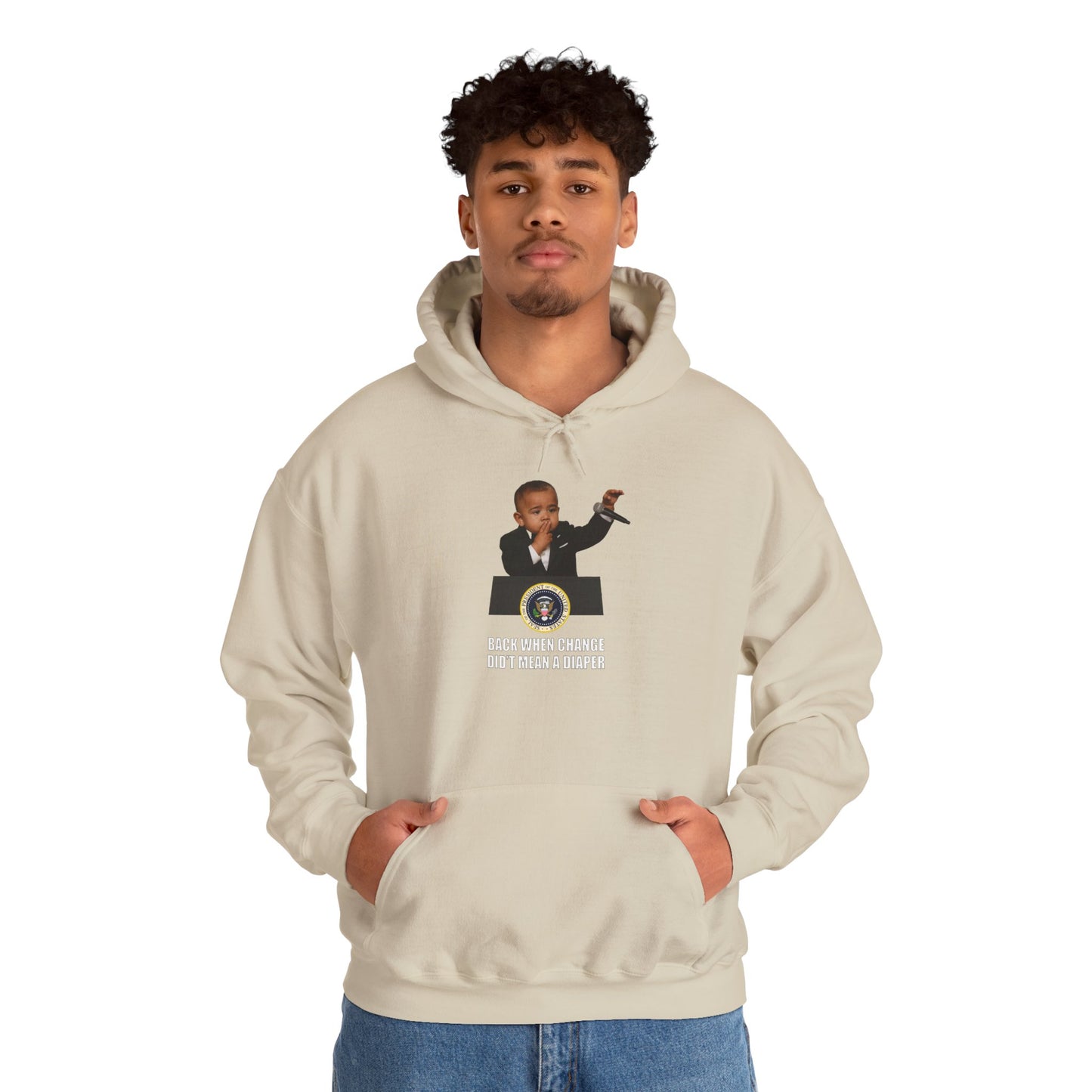 Back When Change Didn't Mean a Diaper Hoodie -  Barack Obama