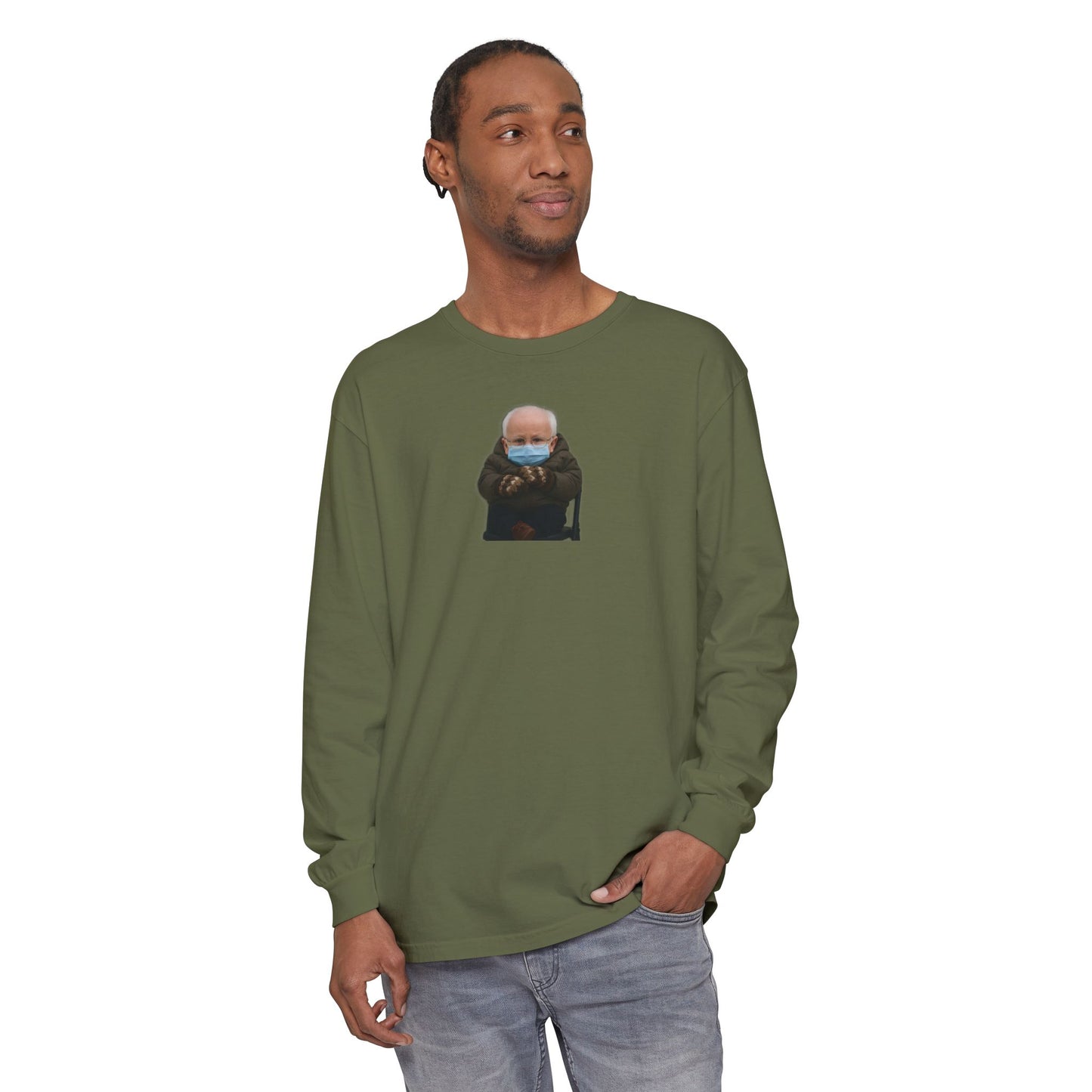 Mittens Long Sleeve Shirt - Bernie Sanders