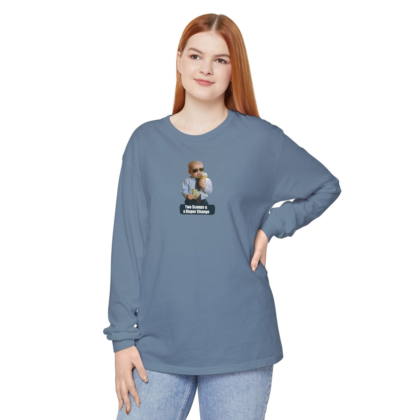 Two Scoops & a Diaper Change Long Sleeve Shirt - Joe Biden