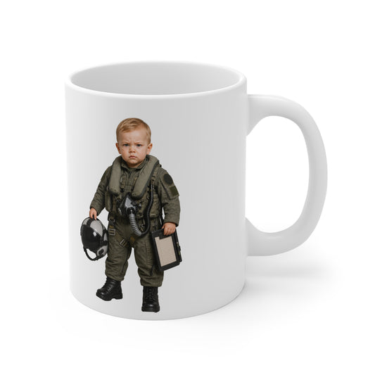 Duty Desk Mug - Navy Modern Fighter Jet Pilot