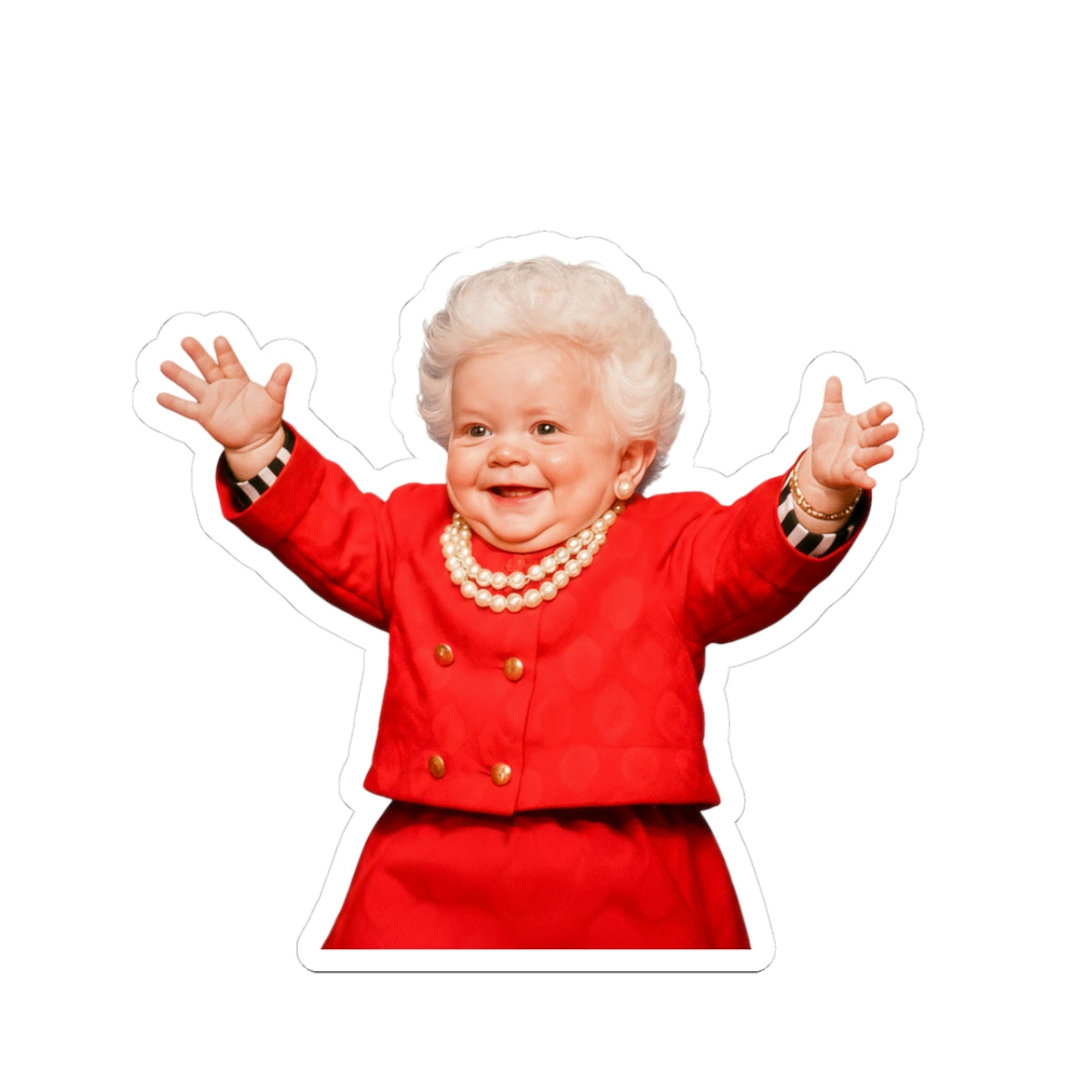 Read My Lips—It’s Adorable Sticker - Barbara Bush