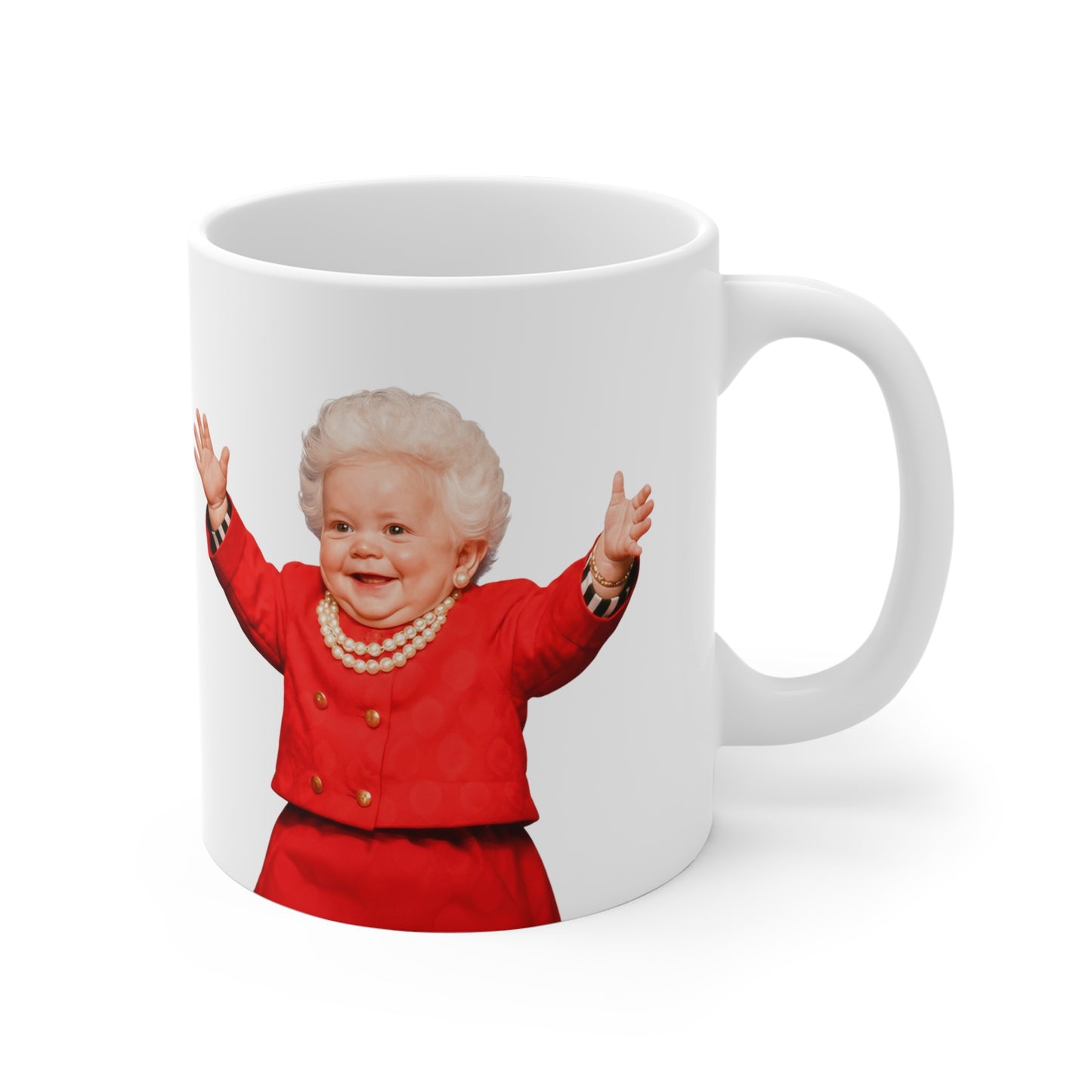Pearls Before Coffee Mug - Barbara Bush