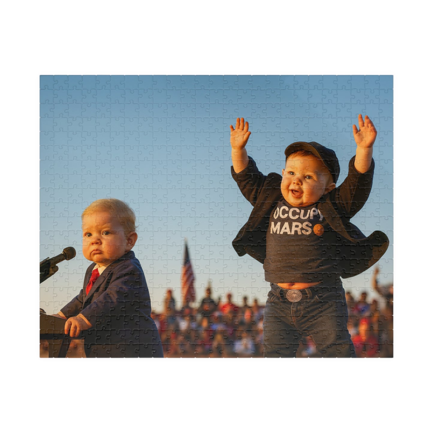 Victory Jump Puzzle (520 Pieces) - Donald J. Trump + Elon Musk