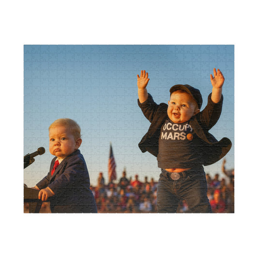 Victory Jump Puzzle (520 Pieces) - Donald J. Trump + Elon Musk