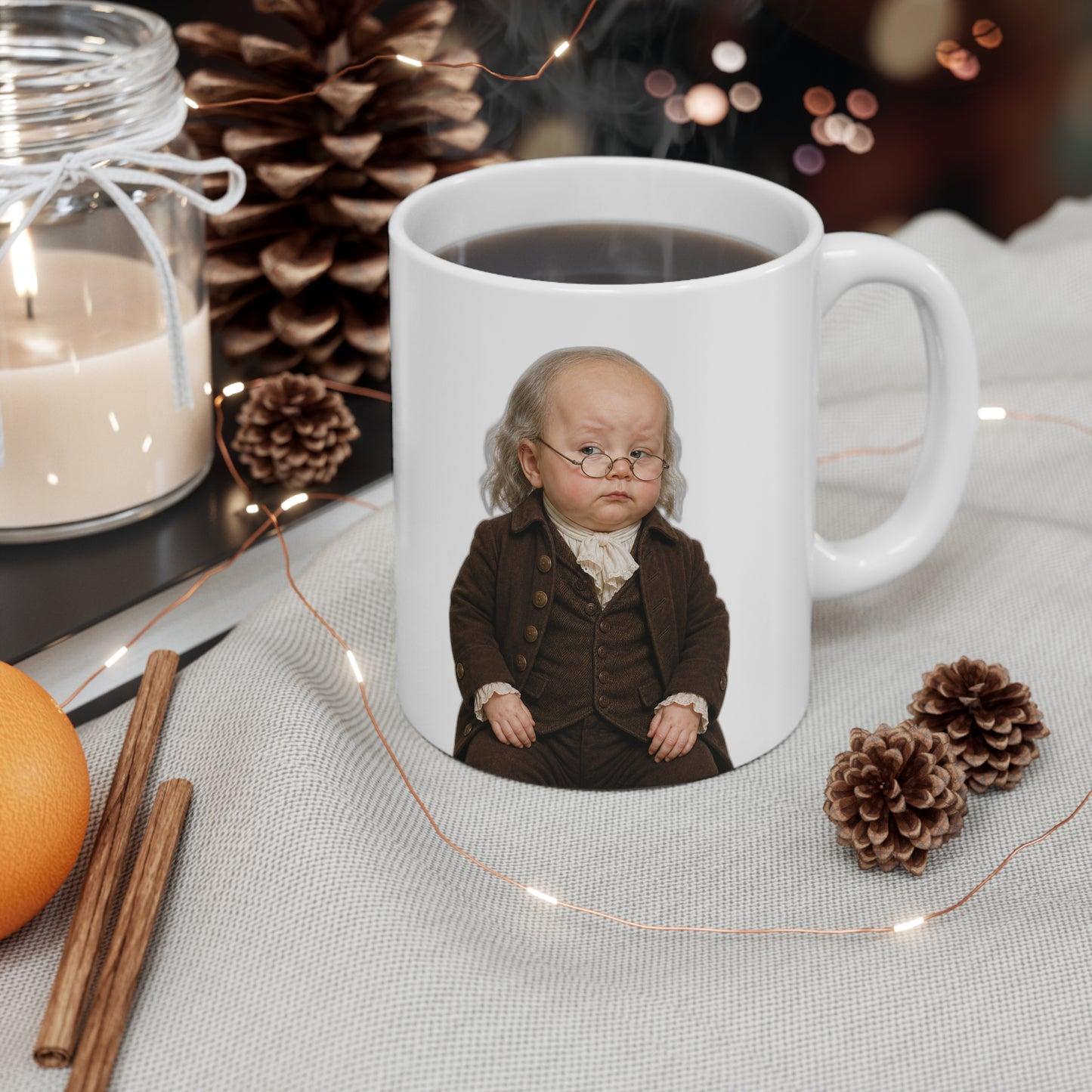 Poor Richard Rich Coffee Mug - Benjamin Franklin