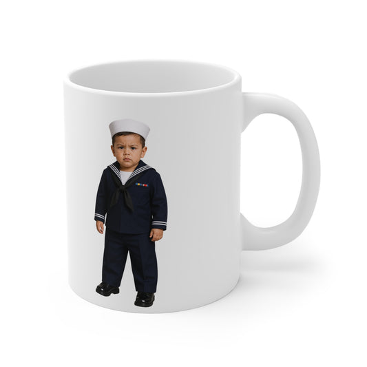 Mess Hall Mug - Navy Modern Dress Uniform Hispanic Male