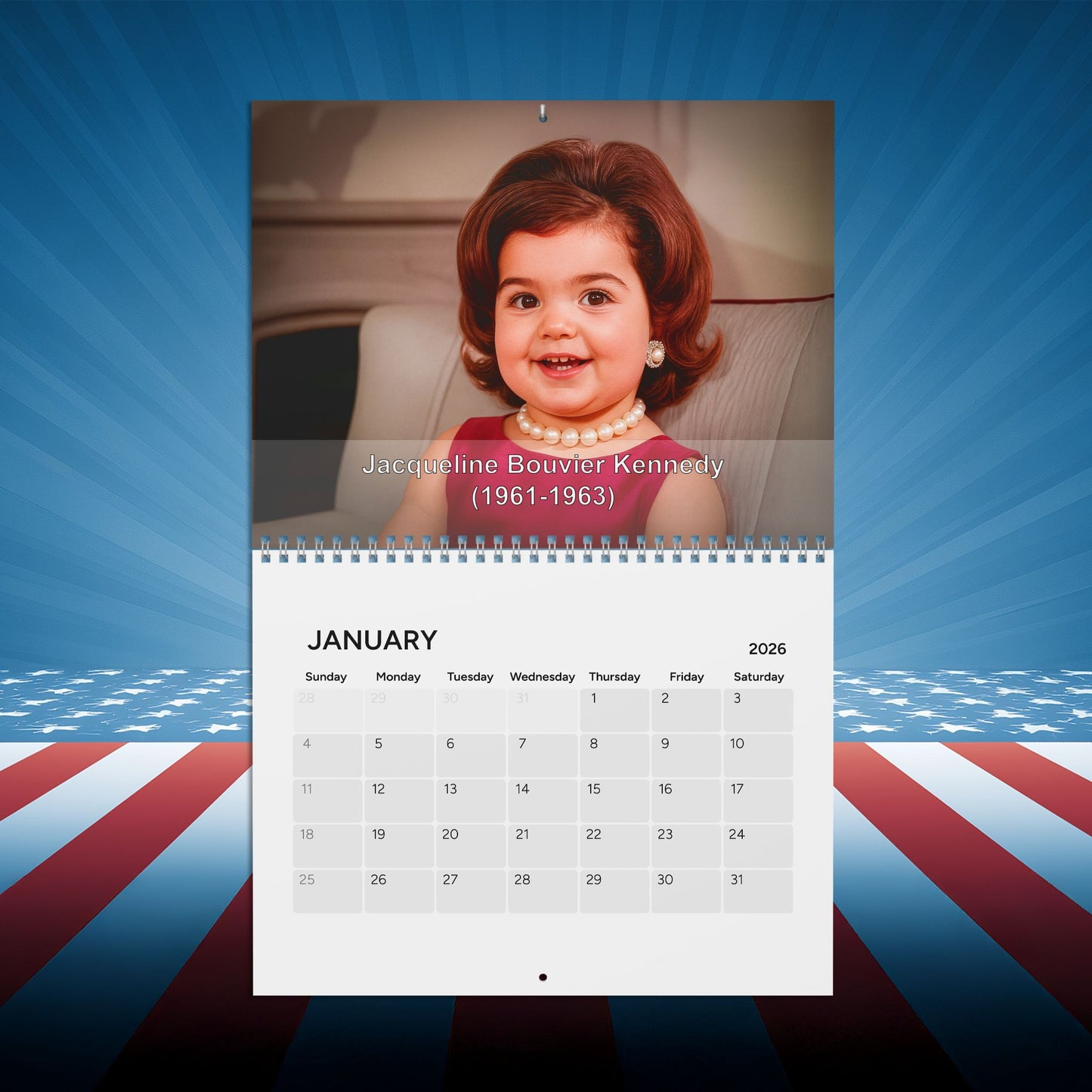 Diaper Diplomacy's 2026 First Ladies Calendar— “Cradle of the East Wing” Edition.