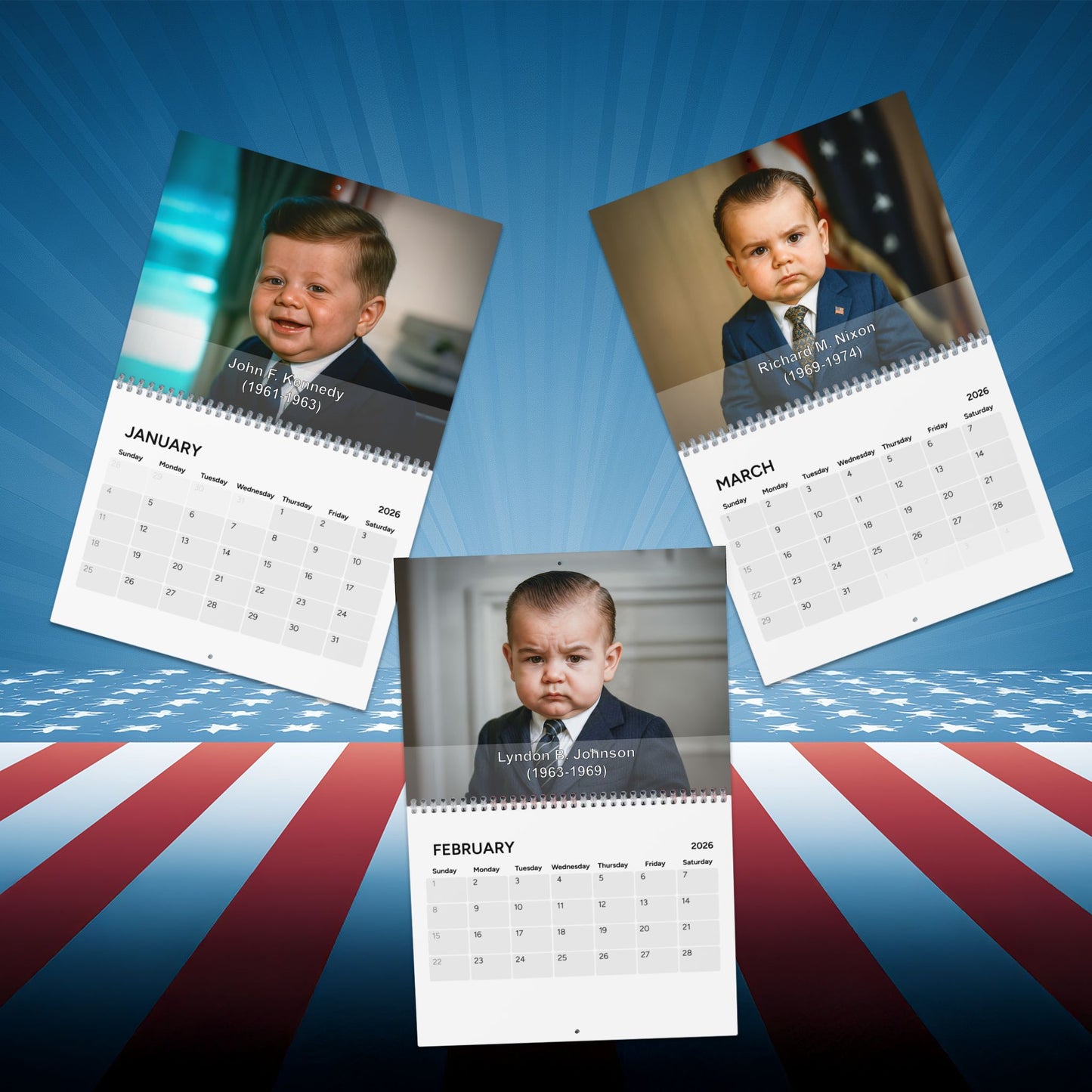 Diaper Diplomacy's 2026 Presidential Calendar — “Baby’s First Oval Office” Edition