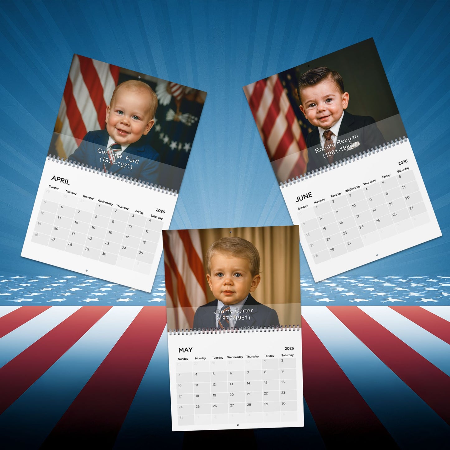 Diaper Diplomacy's 2026 Presidential Calendar — “Baby’s First Oval Office” Edition